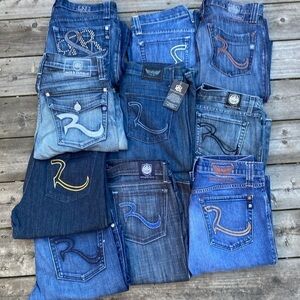 LOT OF 10 Embroidered Rock & Republic Jeans Size 31 & 32